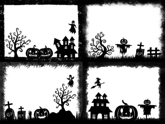 Download Halloween Silhouette Frame - Silhouette frame Collection