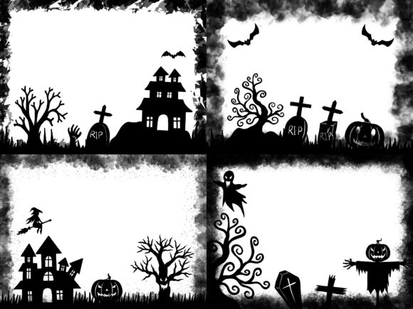 Download Halloween Silhouette Frame - Silhouette frame Collection