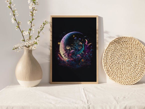 Download Boho Moon Printable Wall Art - Boho moon Collection