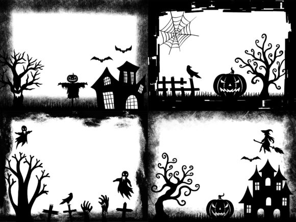 Download Halloween Silhouette Frame - Silhouette frame Collection