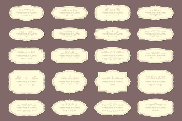 Download Vintage Frame Labels - Vintage frame Collection