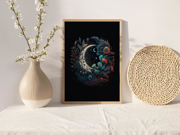 Download Boho Moon Printable Wall Art - Boho moon Collection