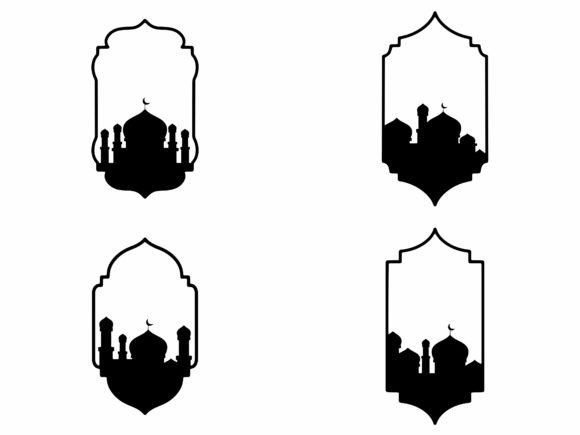 Download Islamic Mosque Silhouette Frame - Silhouette frame Collection
