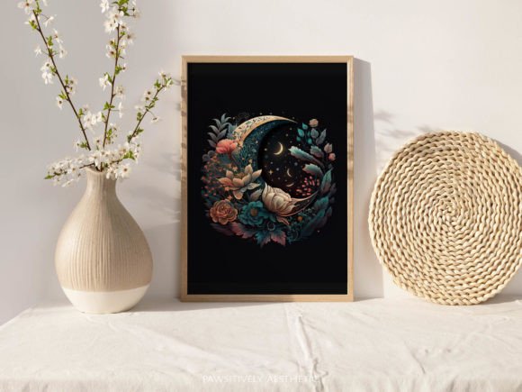 Download Boho Moon Printable Wall Art - Boho moon Collection