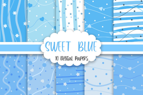 Download Sweet Blue Background Digital Papers - Blue background Collection