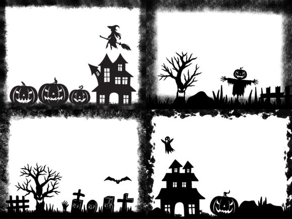 Download Halloween Silhouette Frame - Silhouette frame Collection