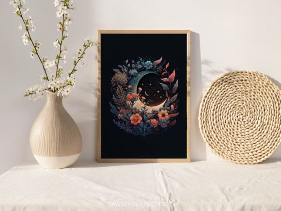 Download Boho Moon Printable Wall Art - Boho moon Collection