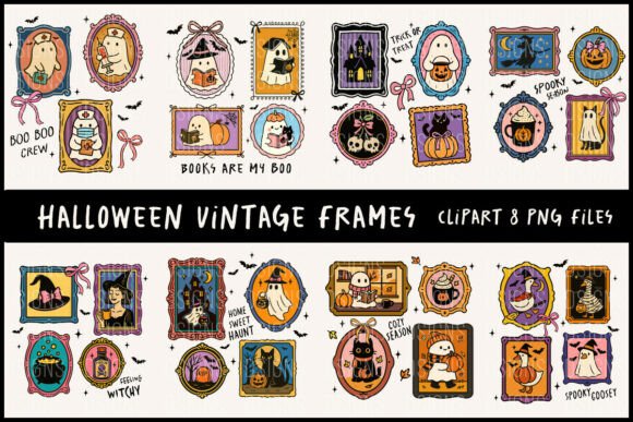 Download Halloween Vintage Frame Bundle Png - Vintage frame Collection