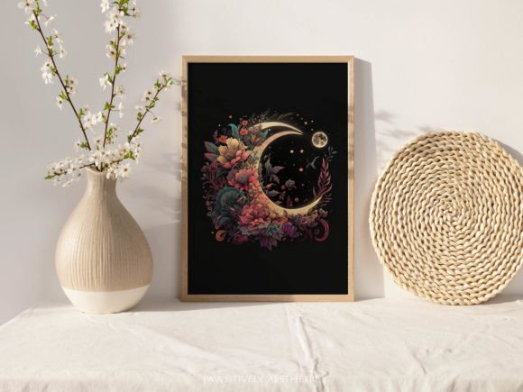 Download Boho Moon Printable Wall Art - Boho moon Collection