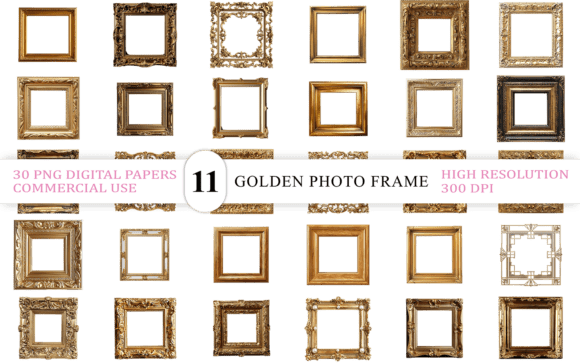 Download Luxury Antique Frame PNGs Bundle - Premium Bundle