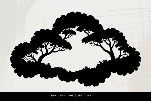Download Forest Silhouette Frame with Trees Natur - Silhouette frame Collection